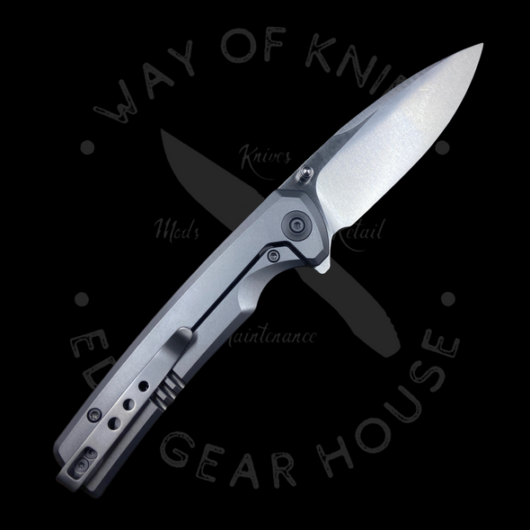 WE Knife Co. Subjugator Frame Lock Knife Gray Titanium 20CV (3.5" Satin)