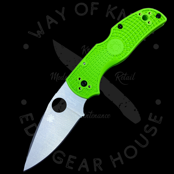 Spyderco Native 5 Salt Lockback Knife Green FRN (3" Satin LC200N) C41PGR5