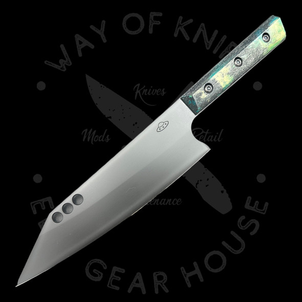 Vandal Blades Custom Series Chef Knife #5 - Anodized Scales AEB-L (7.4" DLC)