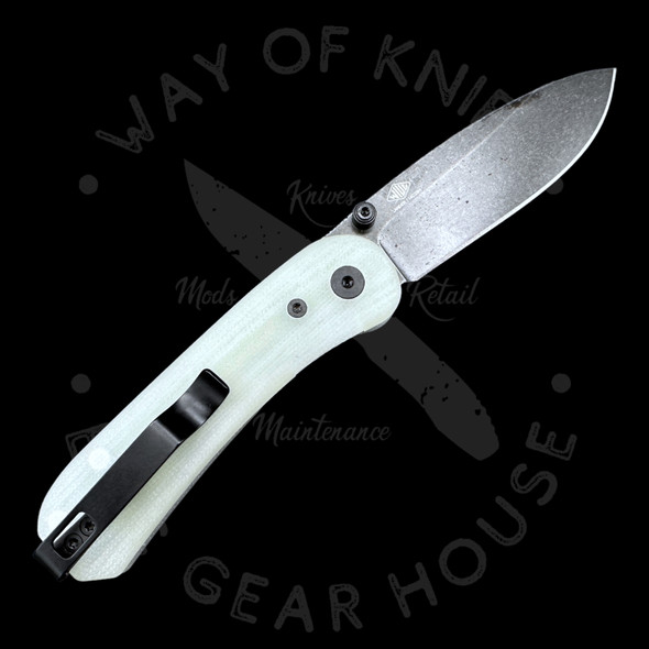 Knafs Co. Lander EDC Liner Lock Natural G10 14C28N (2.75" Blackwash)