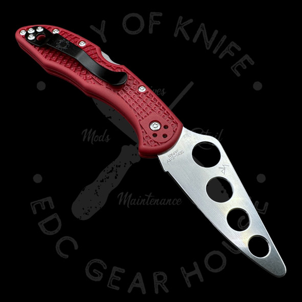 Spyderco Delica 4 Knife Trainer Knife Red FRN (2.88" Dull) 