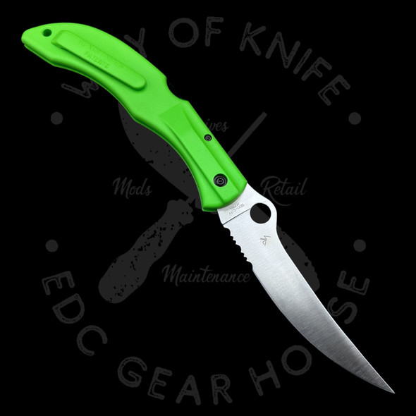 Spyderco *NEW* Limited Edition Sprint Run Catcherman Lockback Knife Green Polymer (4.6" Satin LC200N) C17PSGR