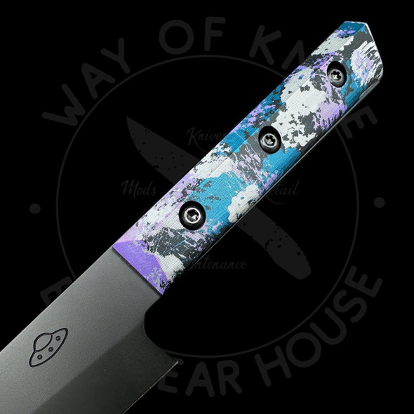 Vandal Blades Custom Series Slicer S/N #29 - Anodized Alum Handles PBS Camo ( 7" Black Cerakote) Vandal Blades Custom Series Slicer S/N #29 - Anodized Alum Handles PBS Camo ( 7" Black Cerakote)