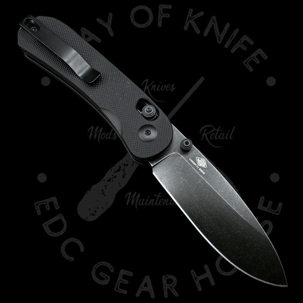 Knafs Lander 3 Drop Point Clutch Lock Knife Black G-10 (2.75" Black)