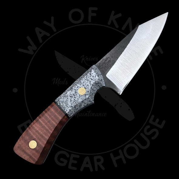 B. Kohn Knives Reverse Tanto Fixed Blade GripX Wavy Maple Black G10 Nitro-V (3.5" Two-Tone) B. Kohn Knives Reverse Tanto Fixed Blade GripX Wavy Maple Black G10 Nitro-V (3.5" Two-Tone)