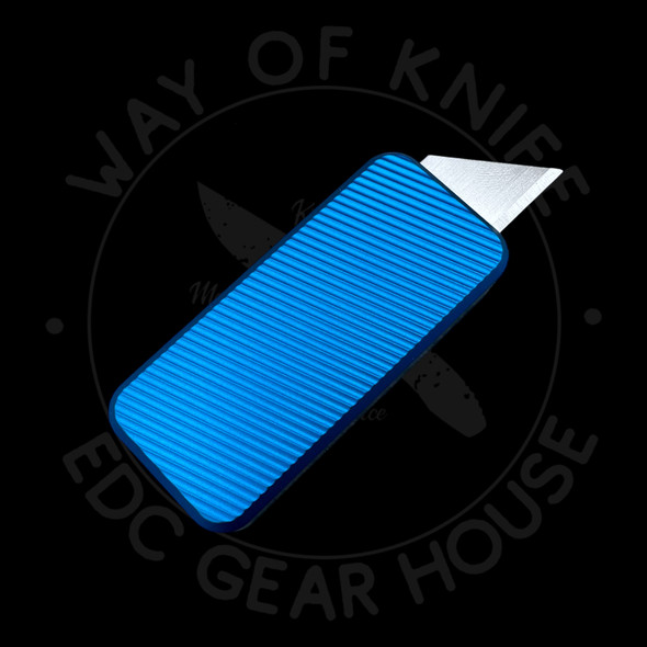 Rivery MFG Custom Zero File Pattern Blue Aluminum with lanyard hole Rivery MFG Custom Zero File Pattern Blue Aluminum with lanyard hole