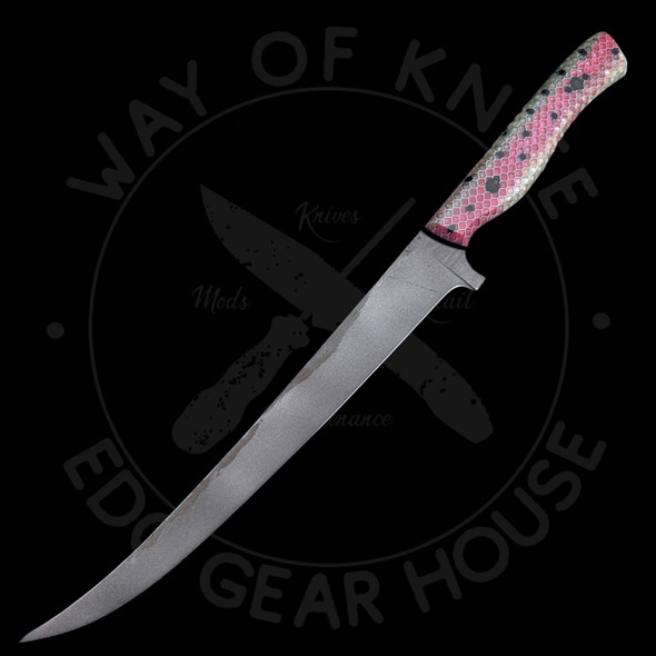B. Kohn Knives Custom Rainbow Trout Fillet Nitro-V (9" Matte Forged Scale) B. Kohn Knives Custom Rainbow Trout Fillet Nitro-V (9" Matte Forged Scale)