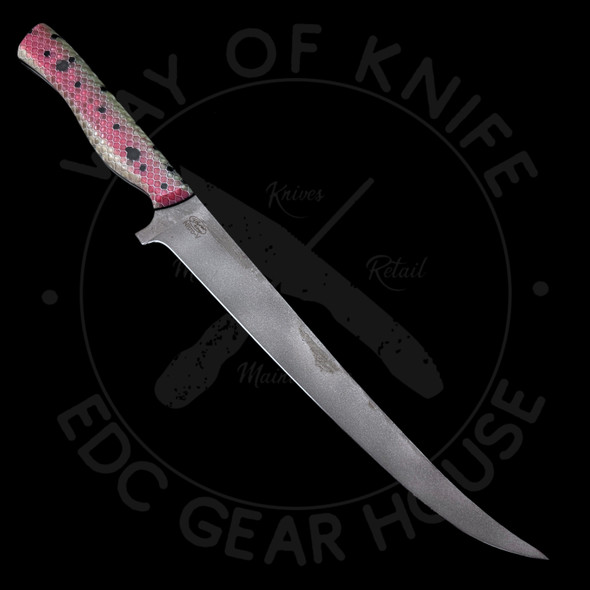 B. Kohn Knives Custom Rainbow Trout Fillet Nitro-V (9" Matte Forged Scale) B. Kohn Knives Custom Rainbow Trout Fillet Nitro-V (9" Matte Forged Scale)