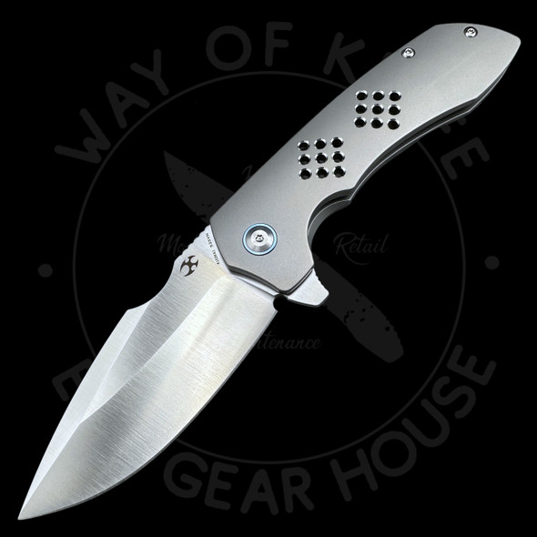 Kansept Entity Frame Lock Knife Bead Blast Titanium (3.5" Satin S35VN) K1036A1 Kansept Entity Frame Lock Knife Bead Blast Titanium (3.5" Satin S35VN) K1036A1