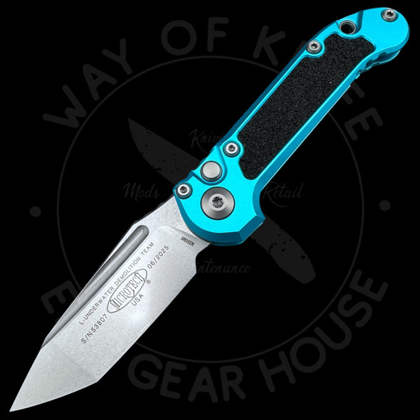 Microtech LUDT Gen III S/E Auto Turquoise (3.5" Black) 1135-1TQ Tanto Microtech LUDT Gen III S/E Auto Turquoise (3.5" Black) 1135-1TQ Tanto