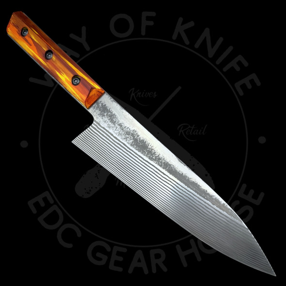 Vandal Blades Custom Series Damasteel Gyoto Anodized Aluminum Handles  