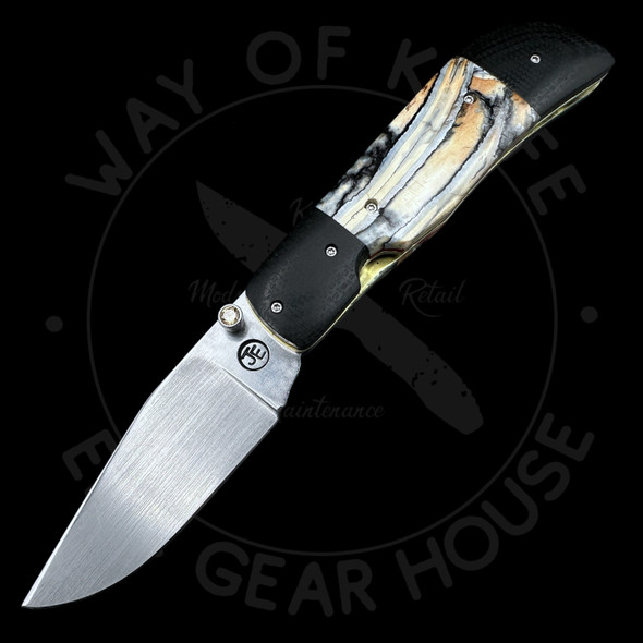 Jakes Blades Gents Liner Lock Folder Mammoth Tooth Inlays