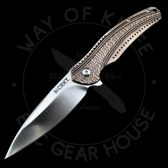 *Pre Owned* CRKT Ken Onion Ripple Bronze Folding Knife (3.16" Satin Plain) K406BXP