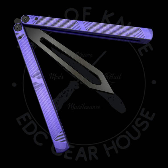 Flytanium Zenith Black Coated Balisong Trainer – Ultra Violet 