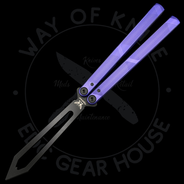 Flytanium Zenith Black Coated Balisong Trainer – Ultra Violet 