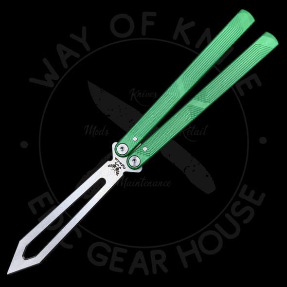 Flytanium Zenith 2.0 Stonewashed Balisong Trainer – Radioactive Green