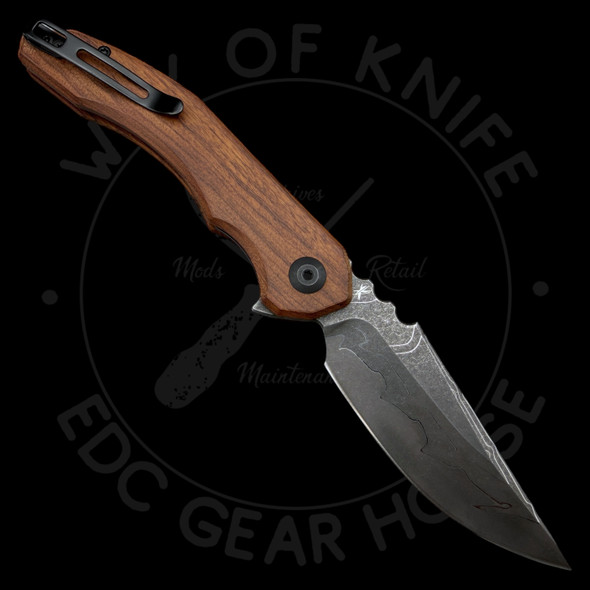 *Pre Owned* CIVIVI Bryan Montalvo Bluetick Liner Lock Knife Guibourtia Wood (3.5" Damascus)
