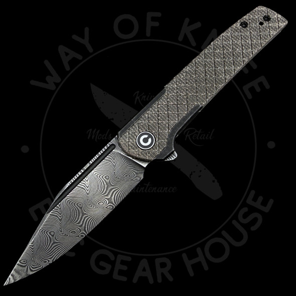 *Pre Owned* Civivi Cachet Blk SS W/ Grn Mic Inlay (3.48" Blk DAM)