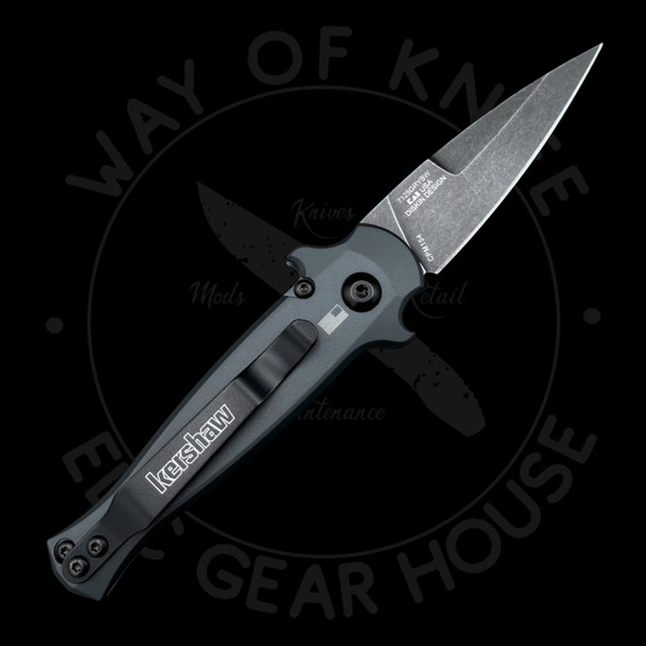 *Pre Owned* Kershaw Launch 12 Automatic Gray Aluminum Carbon Fiber CPM154 (1.9" Blackwash)