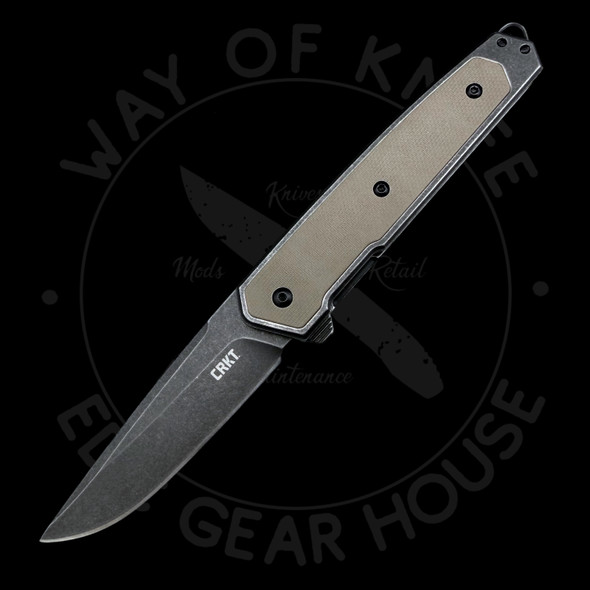 *Pre Owned* CRKT Cinco Liner Lock Brown G-10 Flipper 