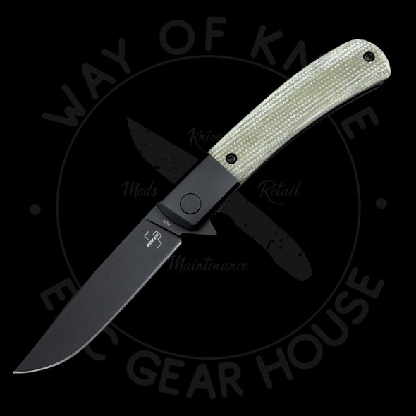 *Pre Owned* Boker Modern Gentleman Flipper Green Micarta Nitro-V (2.95" Black)