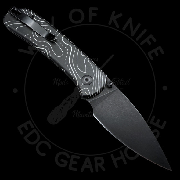 *Pre Owned* Modified CIVIVI Qubit Button Lock Knife Black Aluminum (2.98" Black Stonewash)