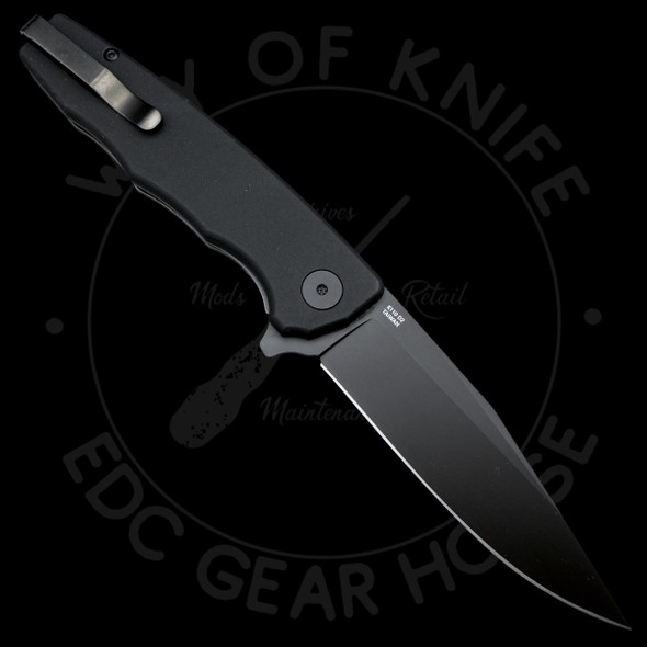 Ocaso Strategy Liner Lock Knife Black Aluminum (3.5" Black) K110 Blade
