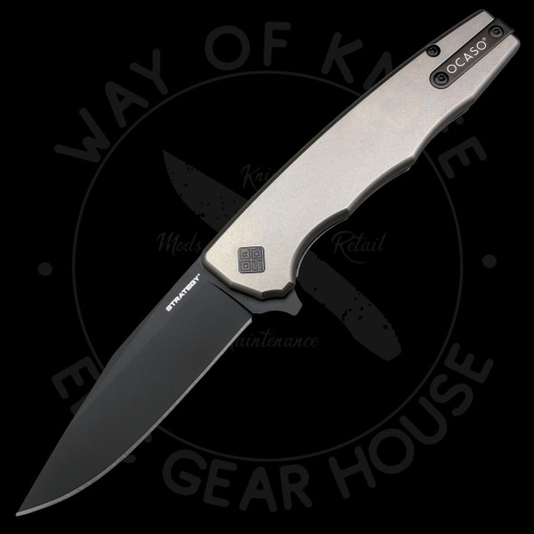 Ocaso Knives Strategy Liner Lock Knife Titanium (3.5" Black)
