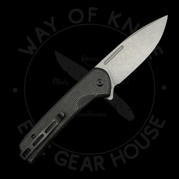  *Pre Owned* Civivi Conspirator Flipper Button Lock Black Micarta Nitro-V  (3.75" Stonewashed)