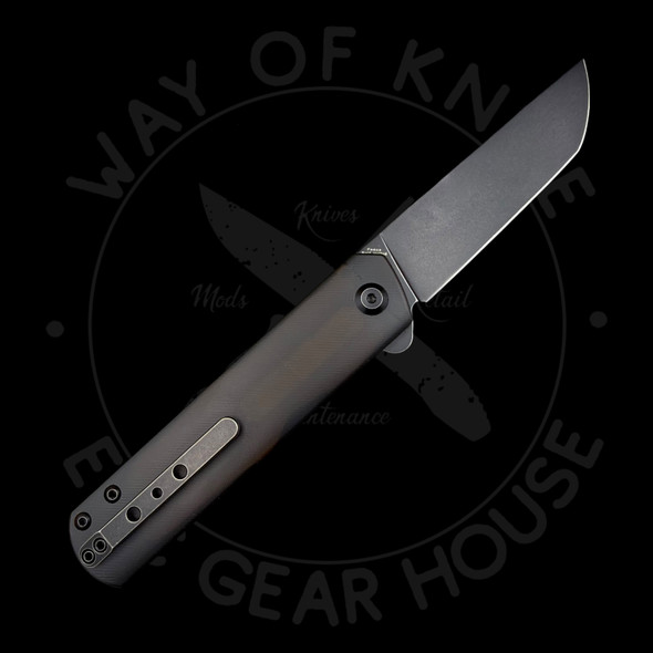 * Pre Owned* Kansept Foosa Slipjoint Black 154CM (3.06" Blackwash)