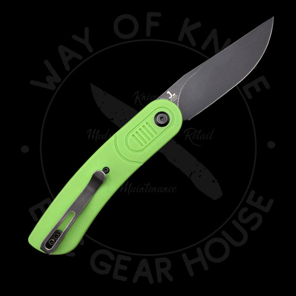*Pre Owned* Kansept Reverie Front Flipper Green G-10 154CM (3.0" Blackwash)
