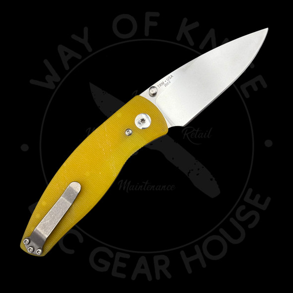  *Pre Owned* TRM Neutron V1 Yellow G-10 Neutron Logo 20CV (2.76" Stonewash)
