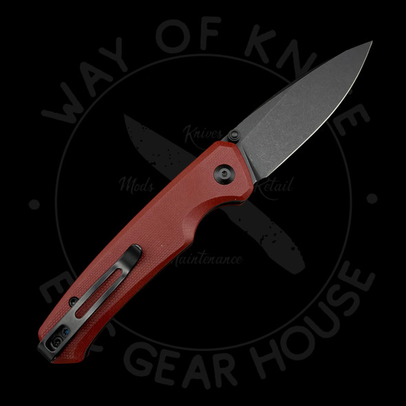 *Pre Owned* Civivi Altus Button Lock Red G-10 Nitro-V (3.05" Blackwash)