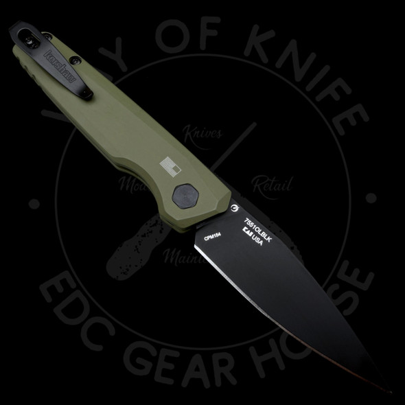 Kershaw Launch 18 Olive Green Aluminum Auto 154CM (2.79" Black)