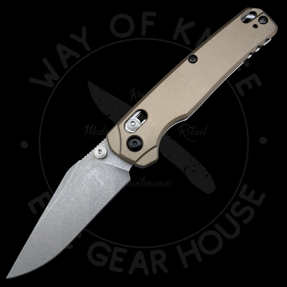 Kershaw Bel Air Clip Point DuraLock Knife FDE Aluminum (3.1" Stonewash MagnaCut)