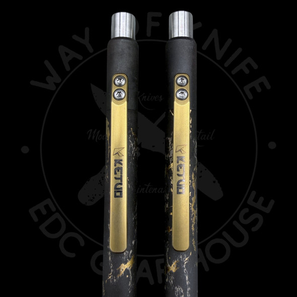 *Modified* Ketuo Titanium Push Pen Black Marble Stone Anodizing