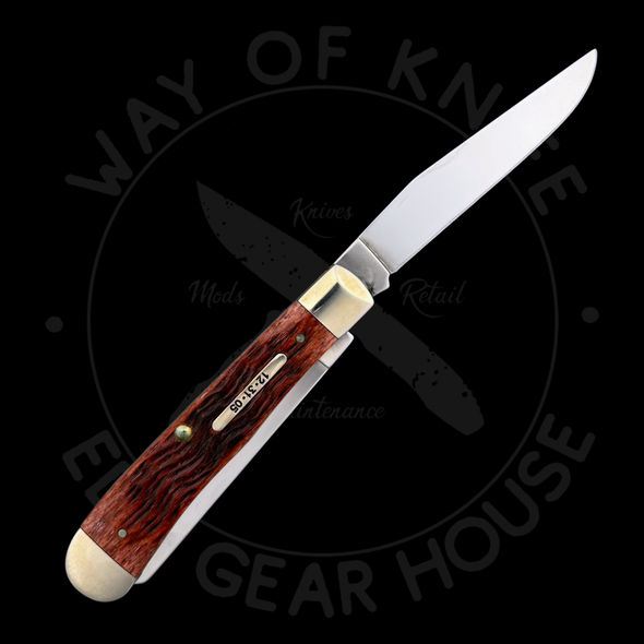 *Pre Owned* Case Cutlery Trapper C. Platts' Sons Limited Edition Walnut Jigged Handle 6254 (3" Polished SS)