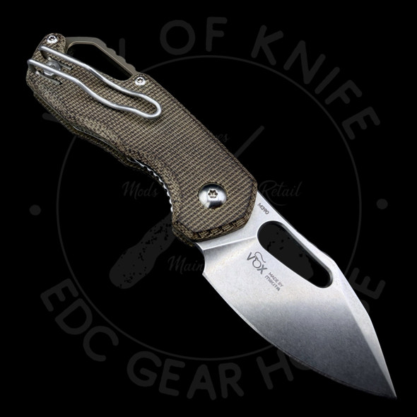 *Pre Owned* MKM Vox Design Isonzo Clip Canvas Micarta Folding Knife