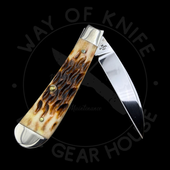 *Pre Owned* Case Cutlery XX Sway Back Heritage Dark Molasses Bone Wharncliffe Folding Knife 31637