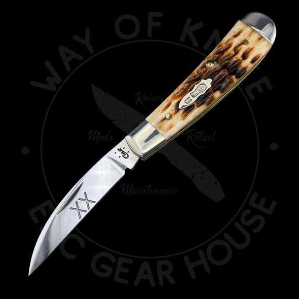 *Pre Owned* Case Cutlery XX Sway Back Heritage Dark Molasses Bone Wharncliffe Folding Knife 31637