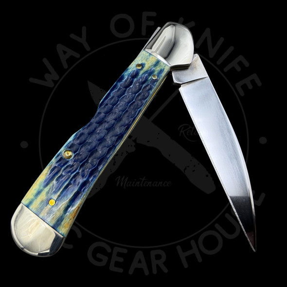 *Pre Owned*  Case Corn Cob Jigged Burnt Indigo Bone CopperLock 4.25" Closed (61549WL SS), Lockback - 49228