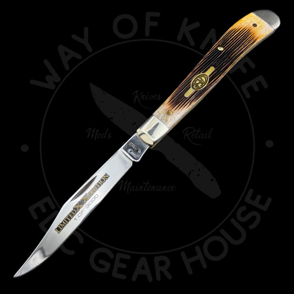 *Pre Owned* Case XX Limited Edition Series XXXIII Brown Bone Slimline Trapper (61048 SS) Slipjoint (non-locking) 11757