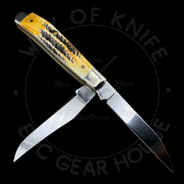 *Pre Owned* Case XX™ 6.5 Bonestag Mini Trapper Stainless Pocket Knife 65305