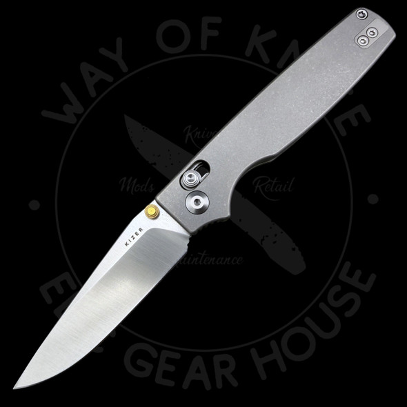Kizer Original 2 Clutch Lock Knife Gray Titanium (3.17" Satin) 