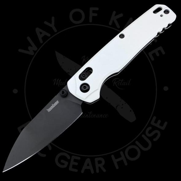 Kershaw Bel Air MagnaCut DuraLock Knife White Aluminum (3.1" Black)