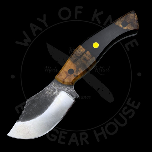 HammerHorn Forge Skinner Fixed Blade Hybrid Handle G10 Pins 80CrV2 (3.5" Two-Tone)