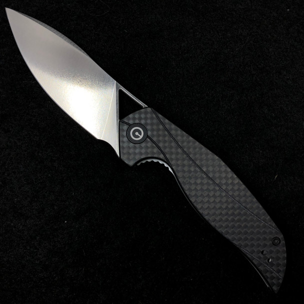 CIVIVI Isham Anthropos Flipper Knife Black/Carbon Fiber (3.25" Satin) C904C