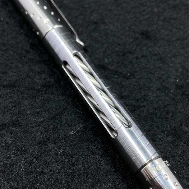 LionSteel Nyala Damascus Silver Pen (Dense Twist Damasteel)
