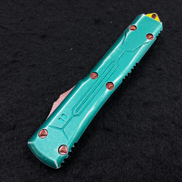 Microtech UTX-85 T/E Bounty Hunter OTF Green Distress Handle Apoc Blade 233-10 BH