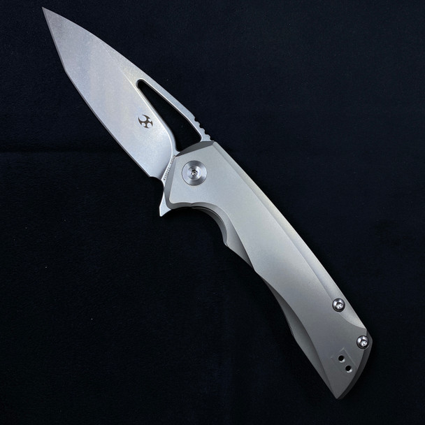 Kansept Knives Kryo Tanto Frame Lock Knife Titanium (3.58" Satin) Tanto K1001T1
